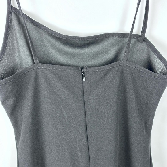 Women's Asymmetrical Neck Line Solid Dress w/ Side Split - Picture 7 of 9